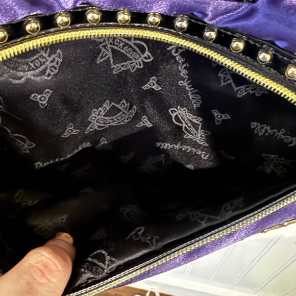 Electric Purple Metallic Betsyville Crossbody Purse - Picture 9 of 12